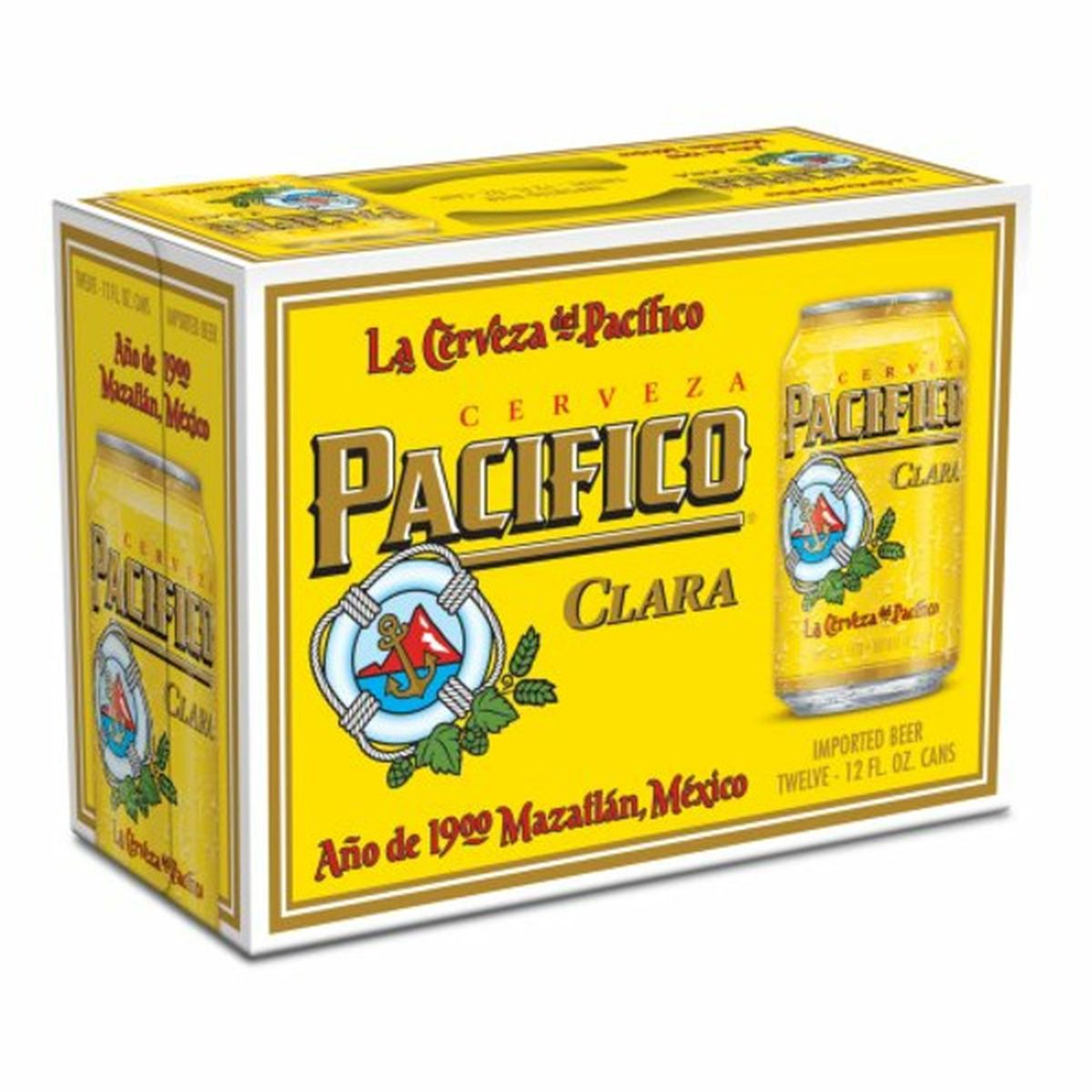 Calories in Pacifico Clara 12/12 oz cans