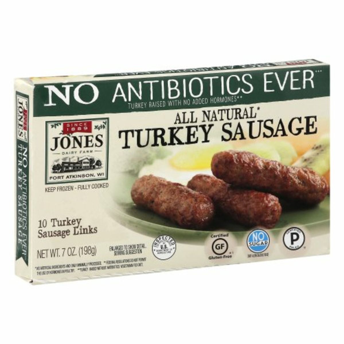 Calories in Jones Dairy Farm Sausage Links, All Natural, Turkey
