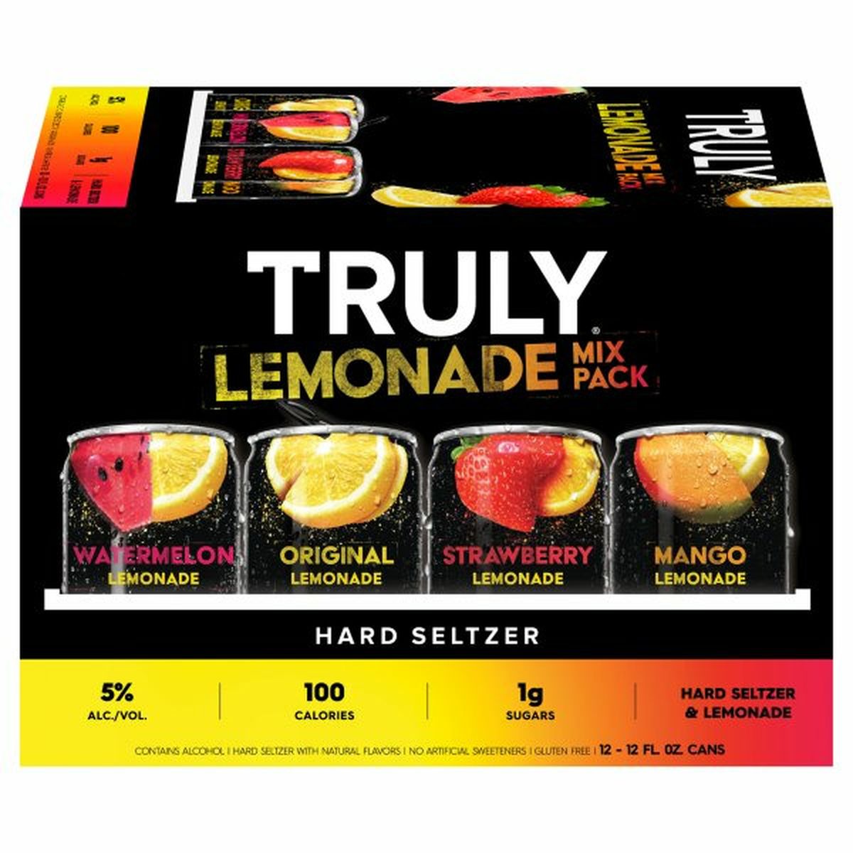 Calories in TRULY Hard Seltzer Lemonade & Seltzer Mix Pack  12/12 oz cans
