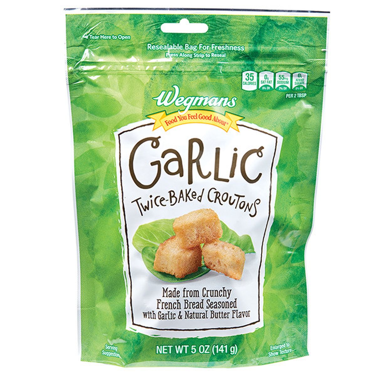 Calories in Wegmans Garlic Twice-Baked Croutons