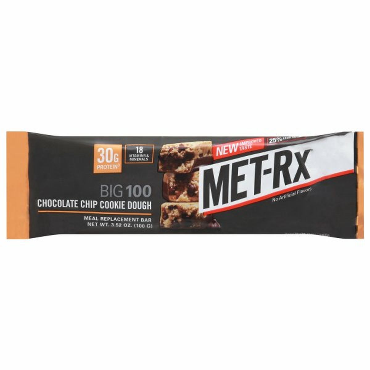 Calories in MET-Rx Meal Replacement Bar, Chocolate Chip Cookie Dough