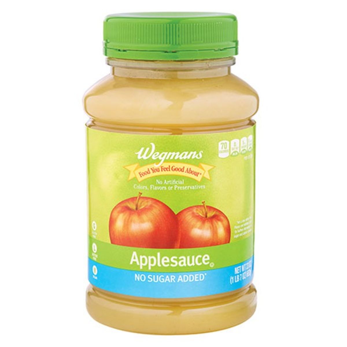 Calories in Wegmans Natural Applesauce, No Sugar Added