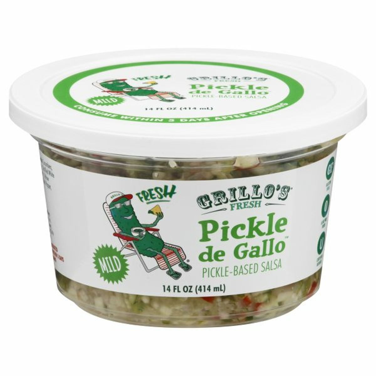 Calories in Grillo's Fresh Pickle De Gallo, Mild