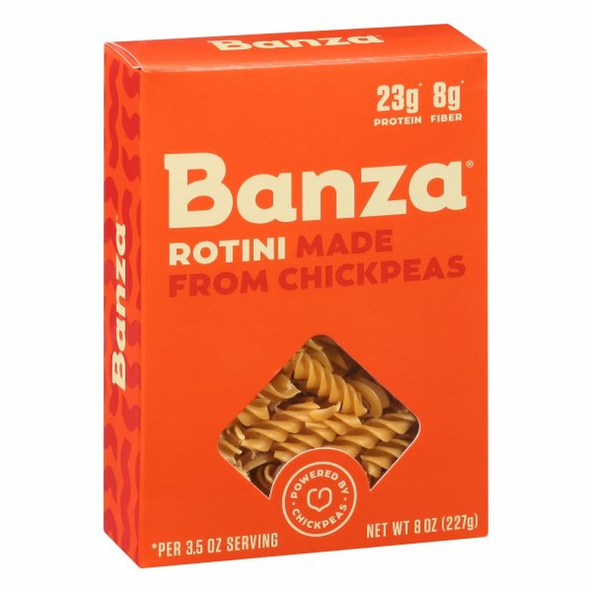 Calories in Banza Rotini, Made from Chickpeas