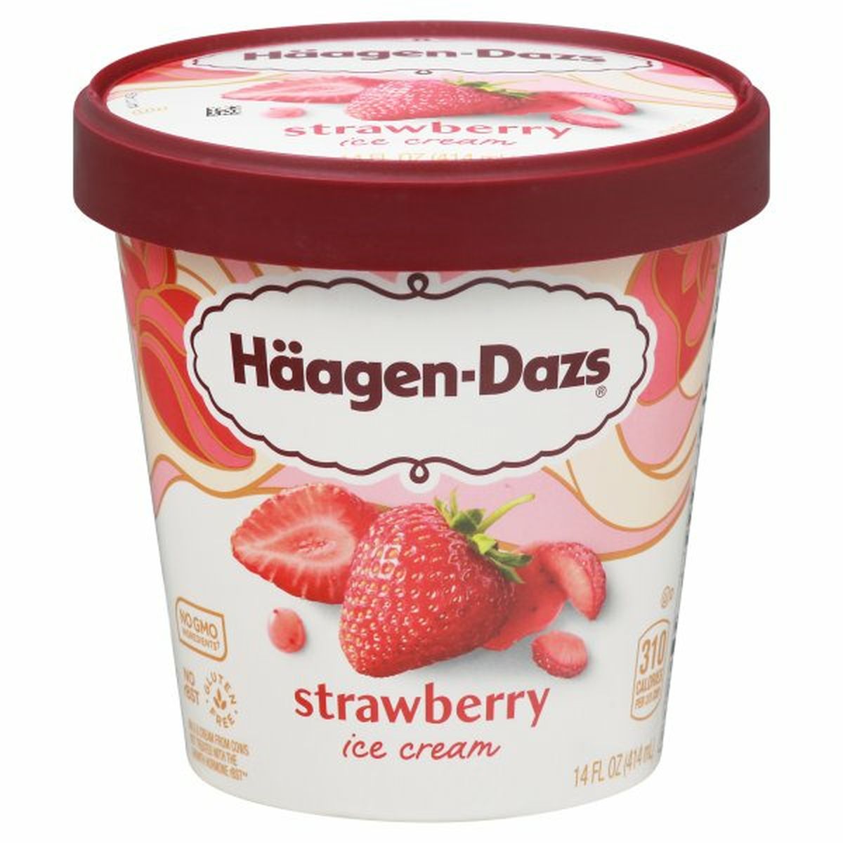 Calories in Haagen-Dazs Ice Cream, Strawberry
