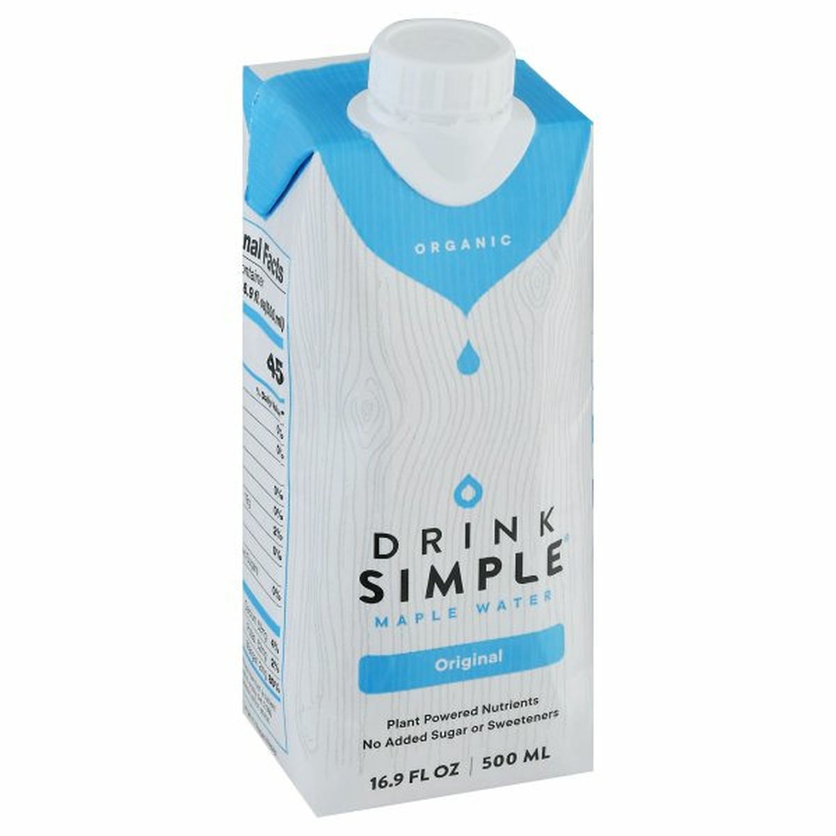 Calories in Drink Simple Maple Water, Organic, Original