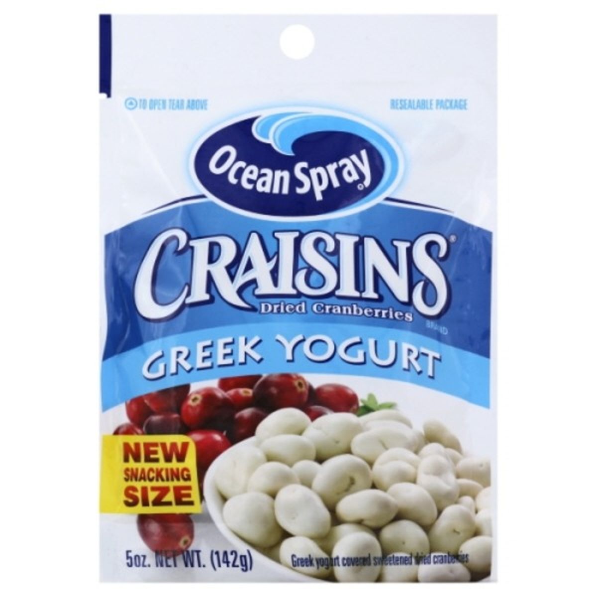 Calories in Ocean Spray Craisins Cranberries, Dried, Greek Yogurt