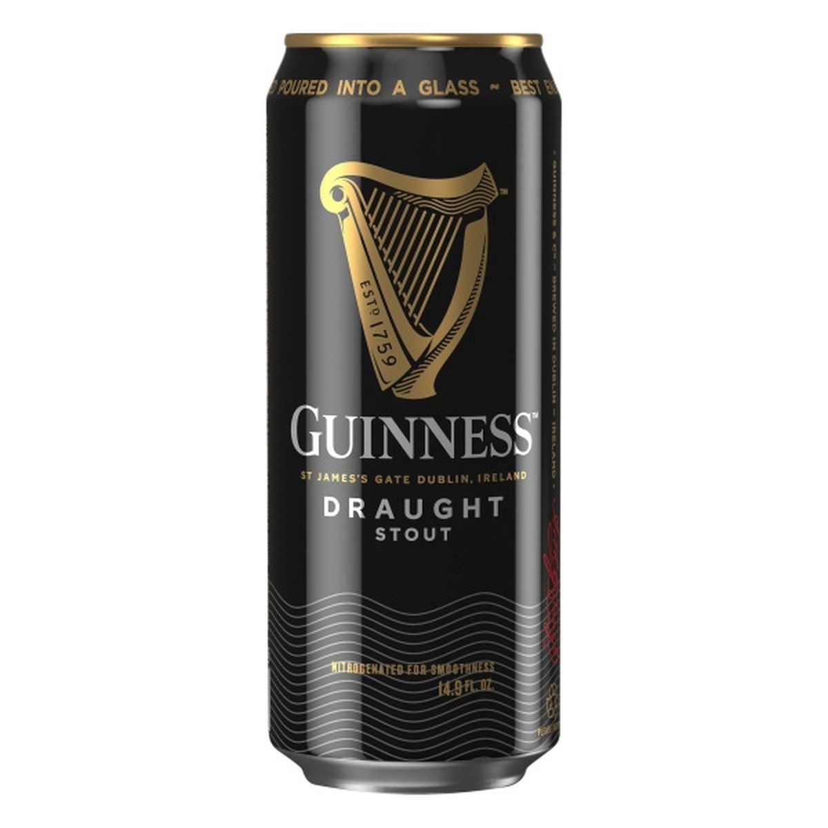 Calories in Guinness Draught Stout Beer 4/14.9 oz cans
