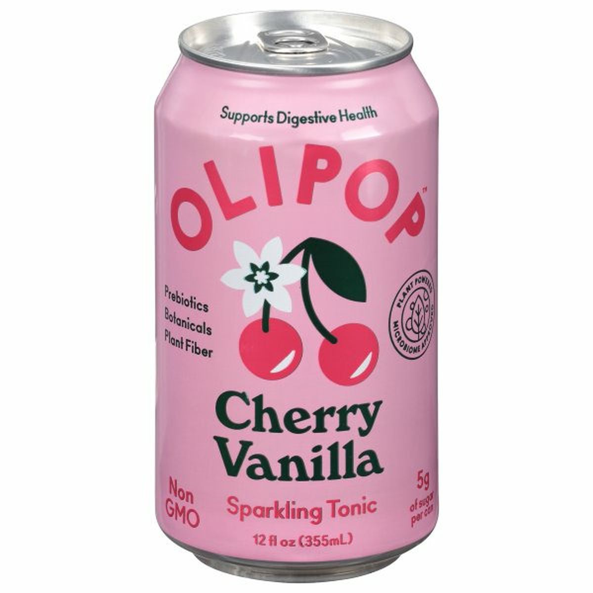 Calories in Olipop Sparkling Tonic, Cherry Vanilla