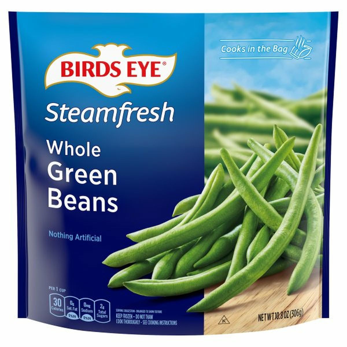 Calories in Birds Eye Steamfresh Green Beans, Whole