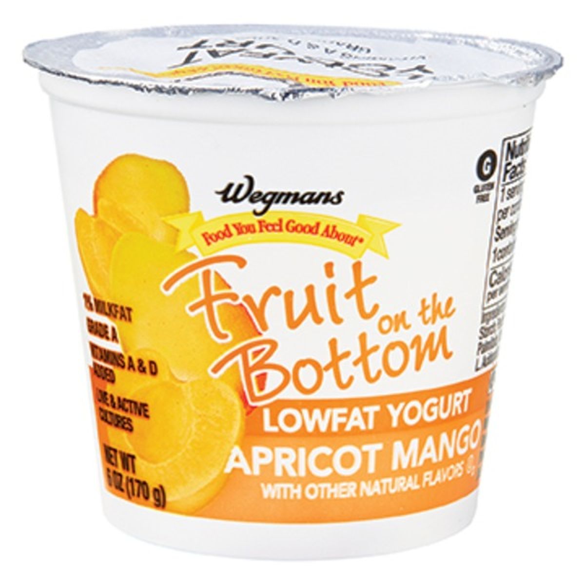 Calories in Wegmans Fruit On The Bottom Lowfat Apricot Mango Fruit On The Bottom Yogurt