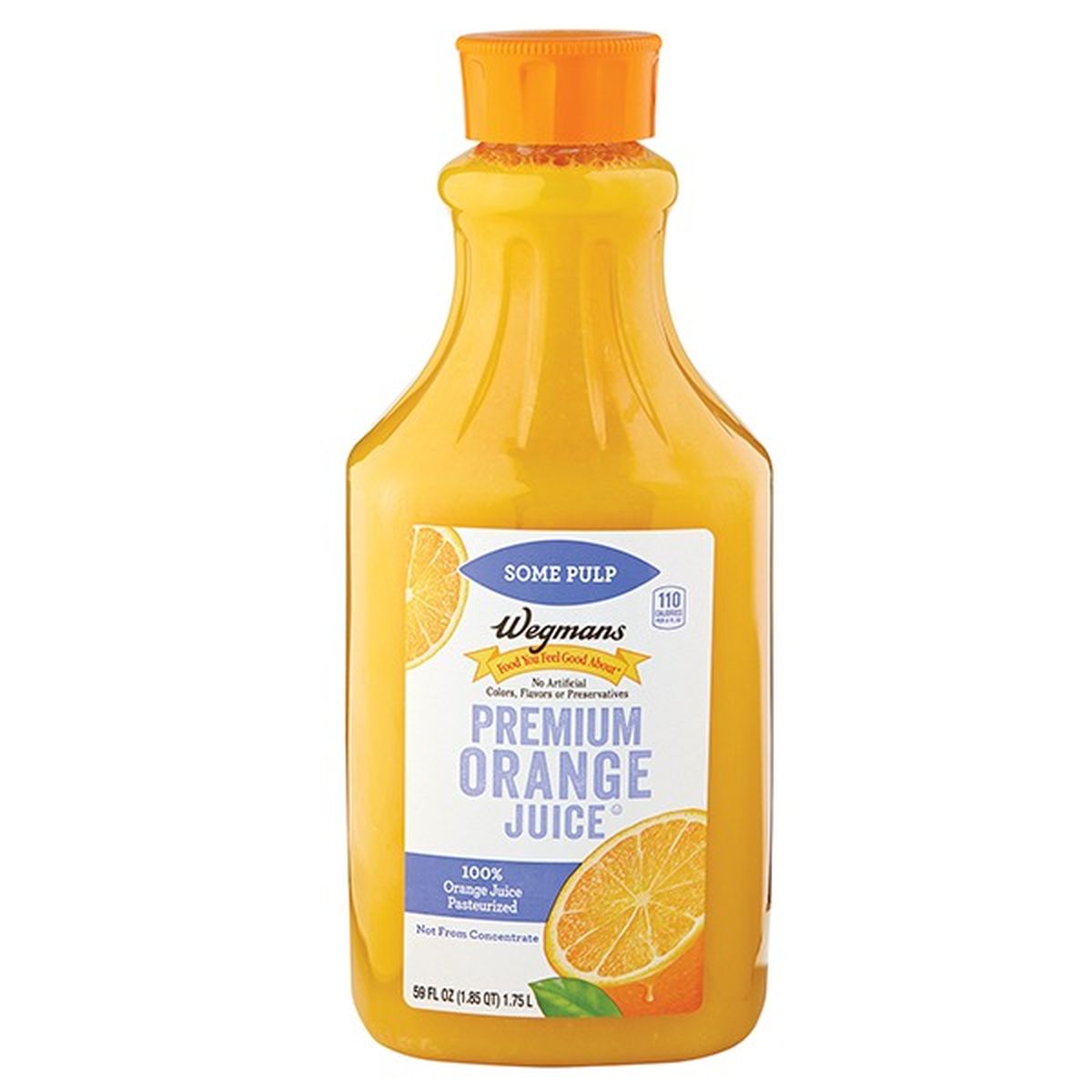 Calories in Wegmans Premium Orange Juice, Some Pulp