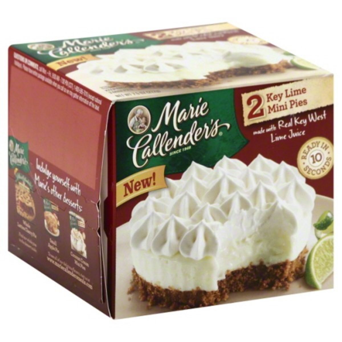 Calories in Marie Callender's Mini Pies, Key Lime