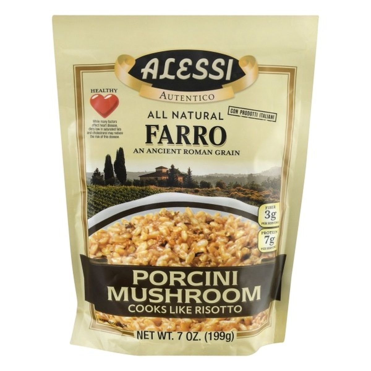 Calories in Alessi Farro, Porcini Mushroom