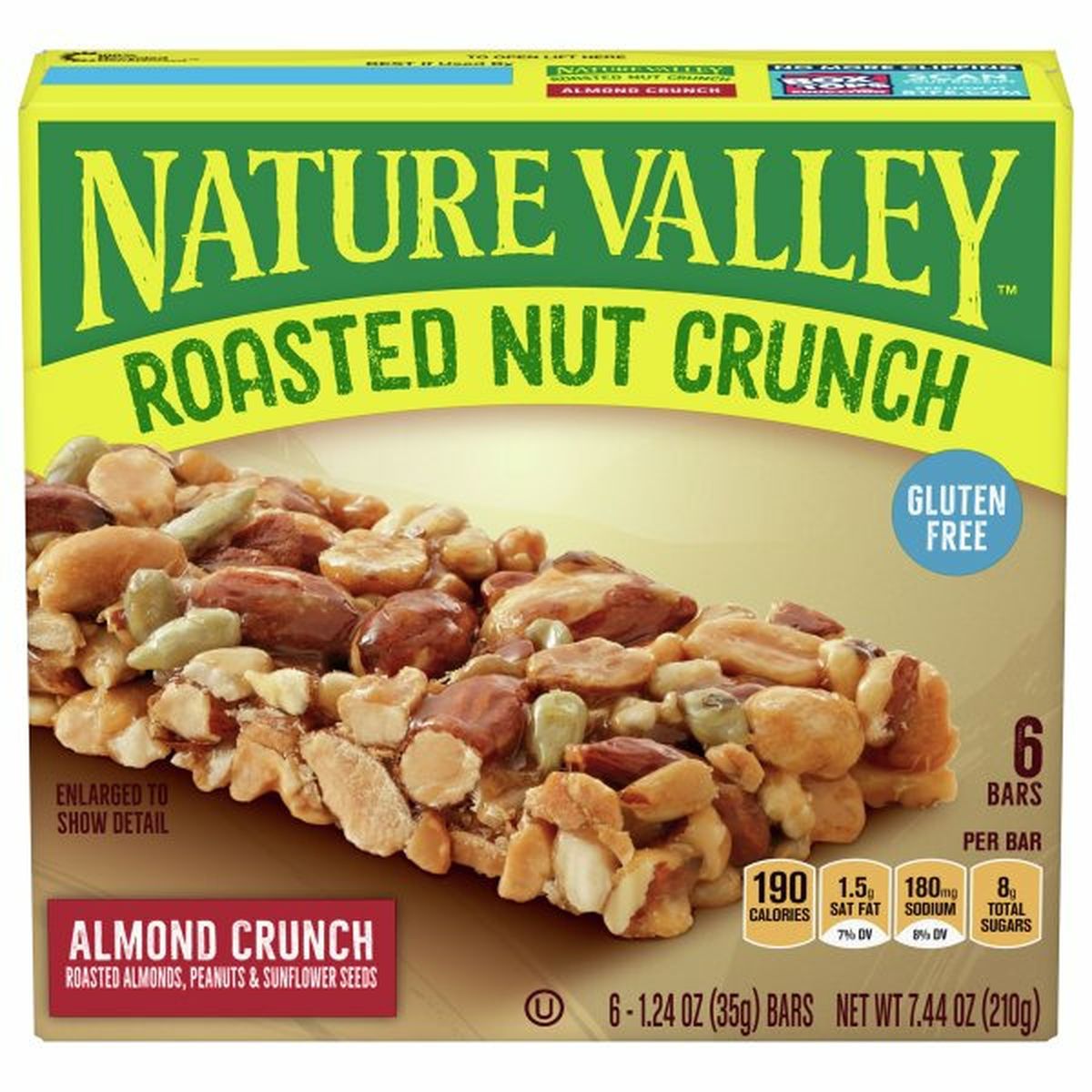 Calories in Nature Valley Bars, Almond Crunch, Roasted Nut Crunch