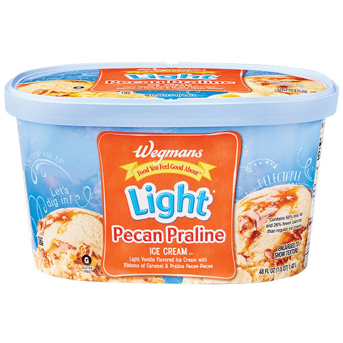 Calories in Wegmans Light* Pecan Praline Ice Cream