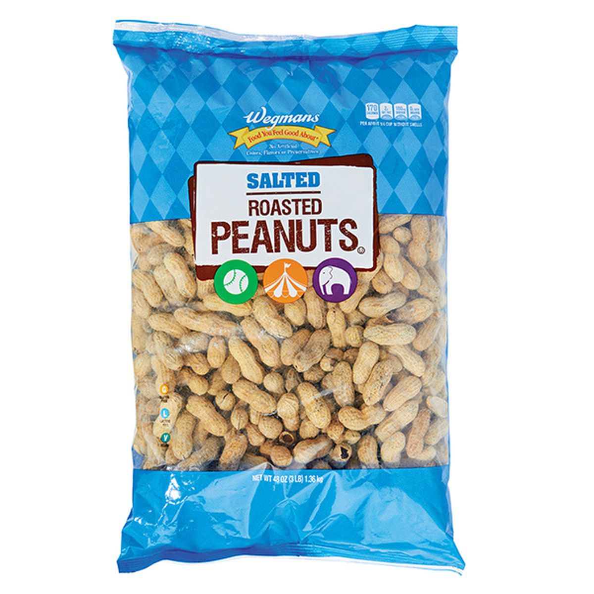 Calories in Wegmans Salted Roasted Peanuts