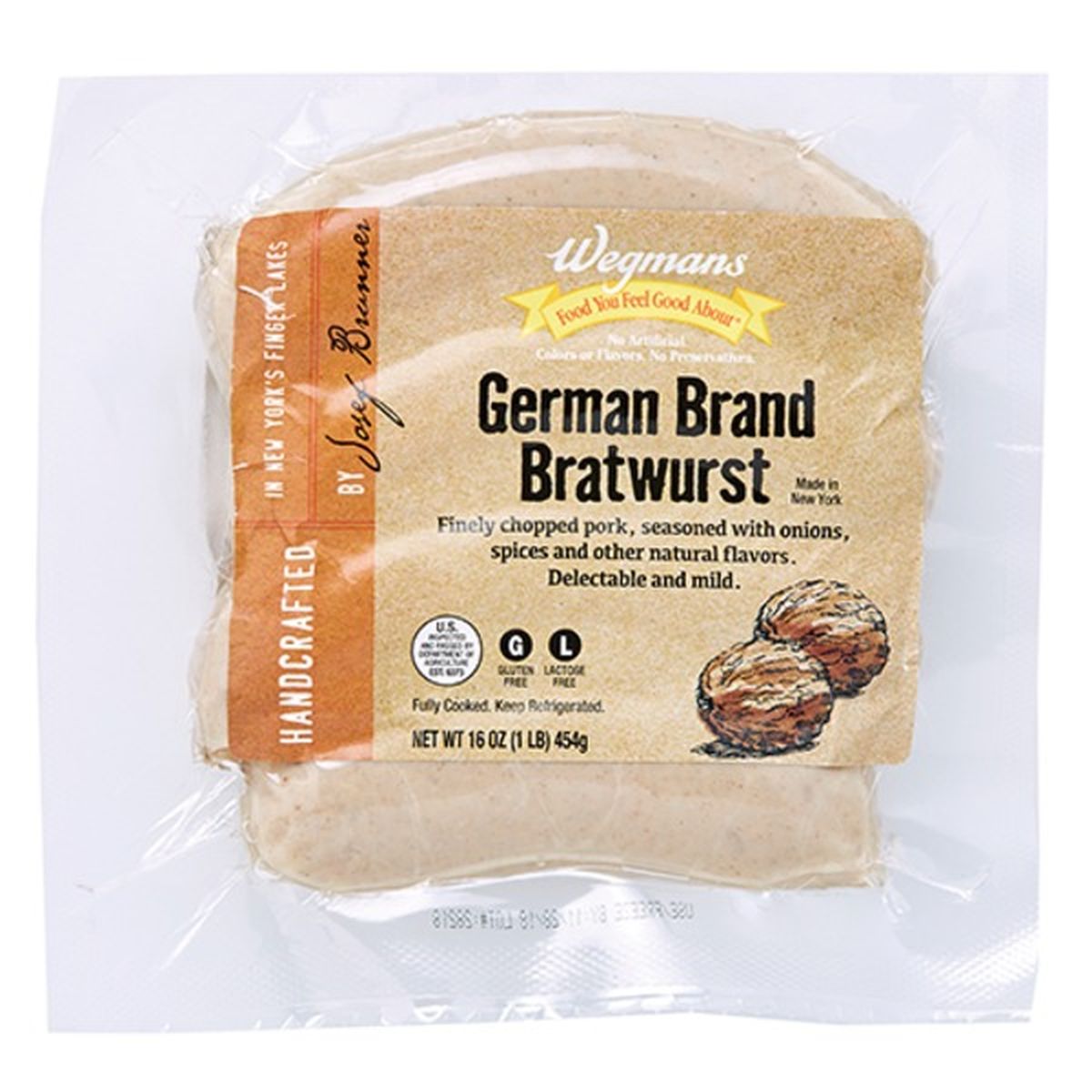 Calories in Wegmans German Brand Bratwurst