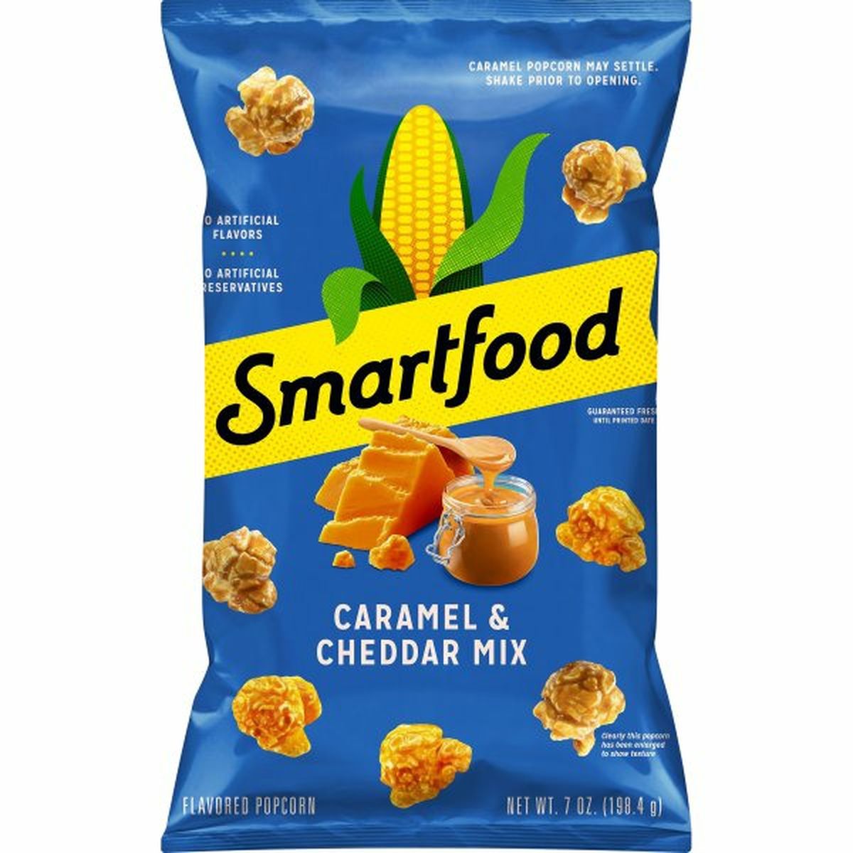 Calories in Smartfood Popcorn, Caramel & Cheddar Mix