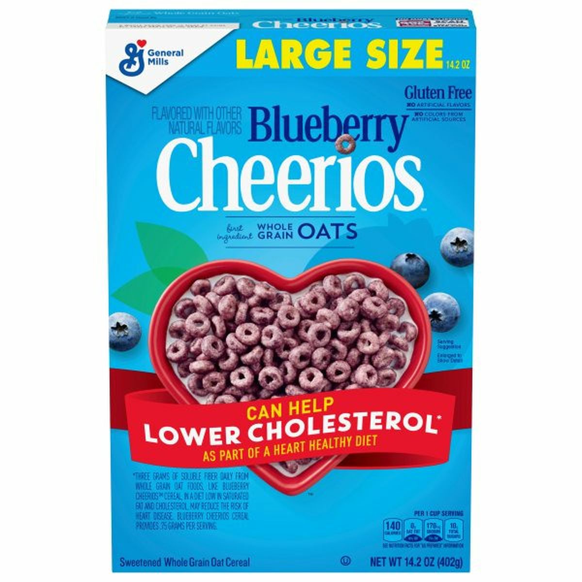 Calories in Cheerios Cereal, Blueberry, Large Size