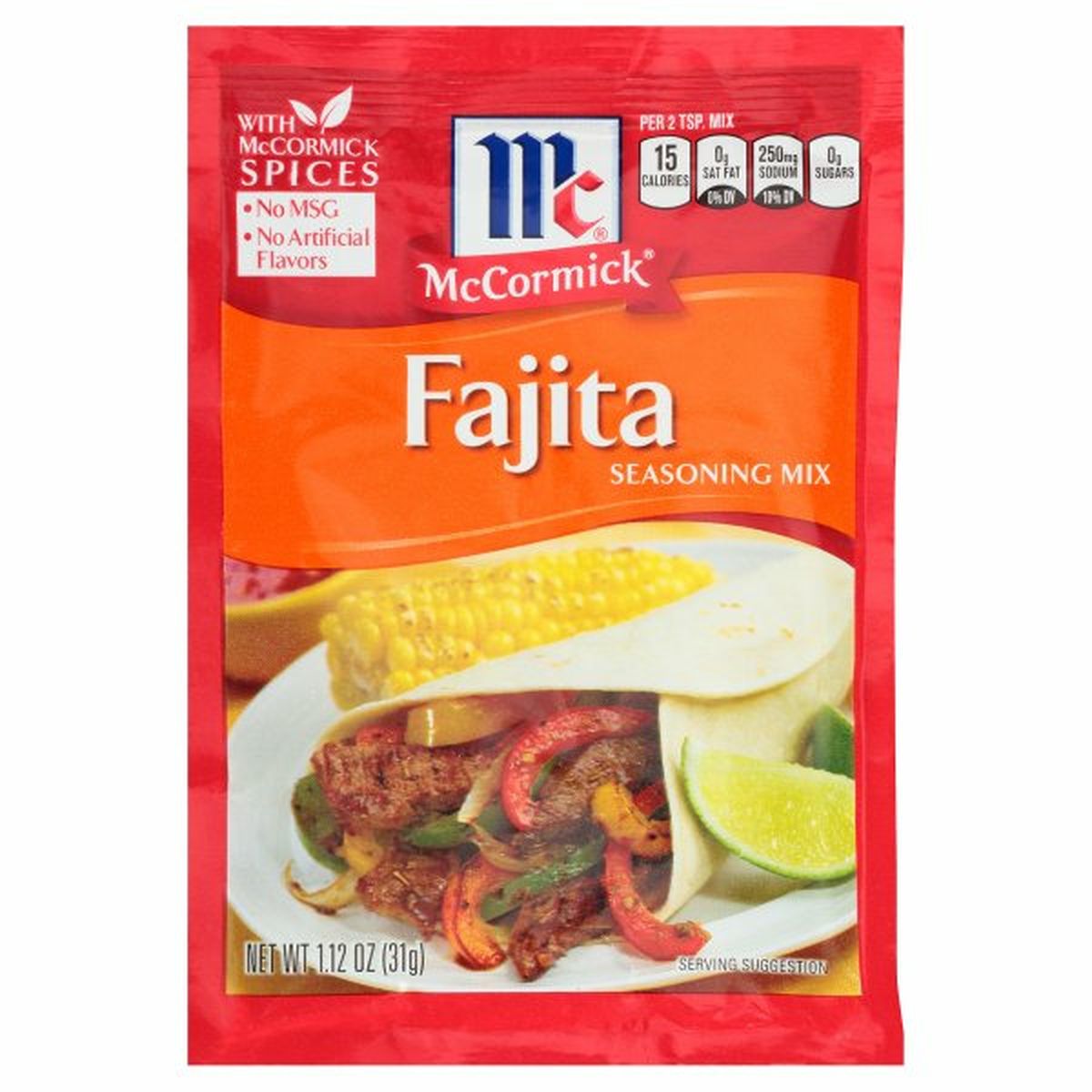 Calories in McCormicks  Fajitas Seasoning Mix