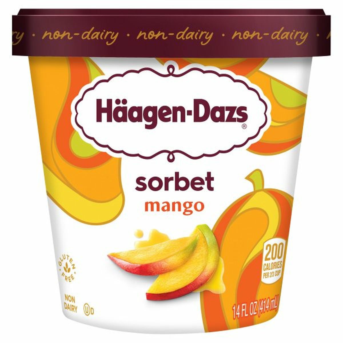 Calories in Haagen-Dazs Sorbet, Mango