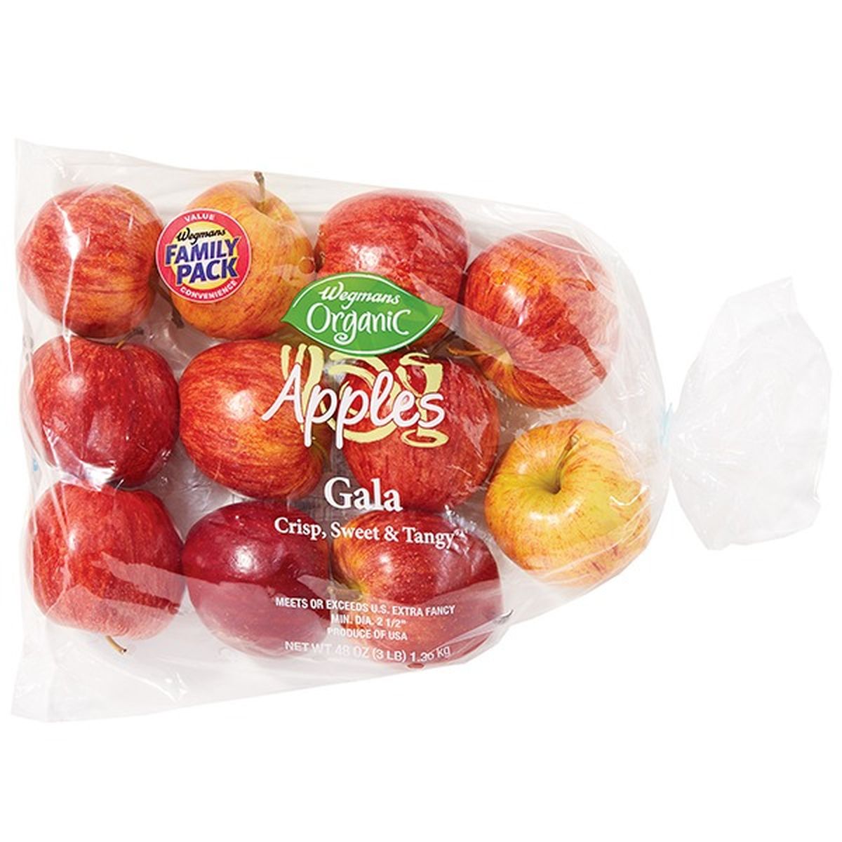 Calories in Wegmans Organic Bagged Gala Apples, FAMILY PACK