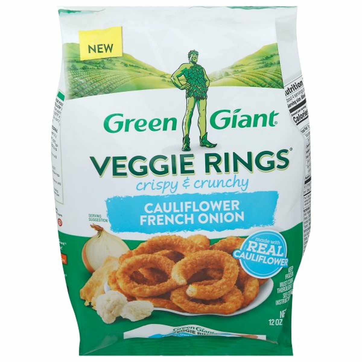 Calories in Green Giant Veggie Rings, Cauliflower French Onion, Crispy & Crunchy