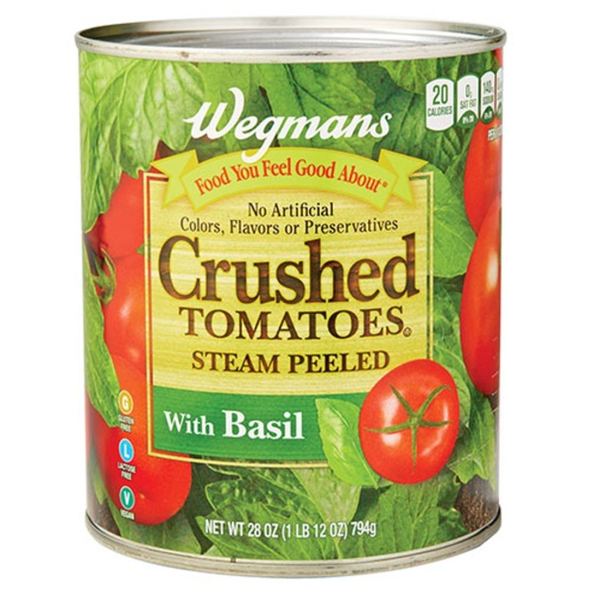 Calories in Wegmans Crushed Tomatoes with Basil