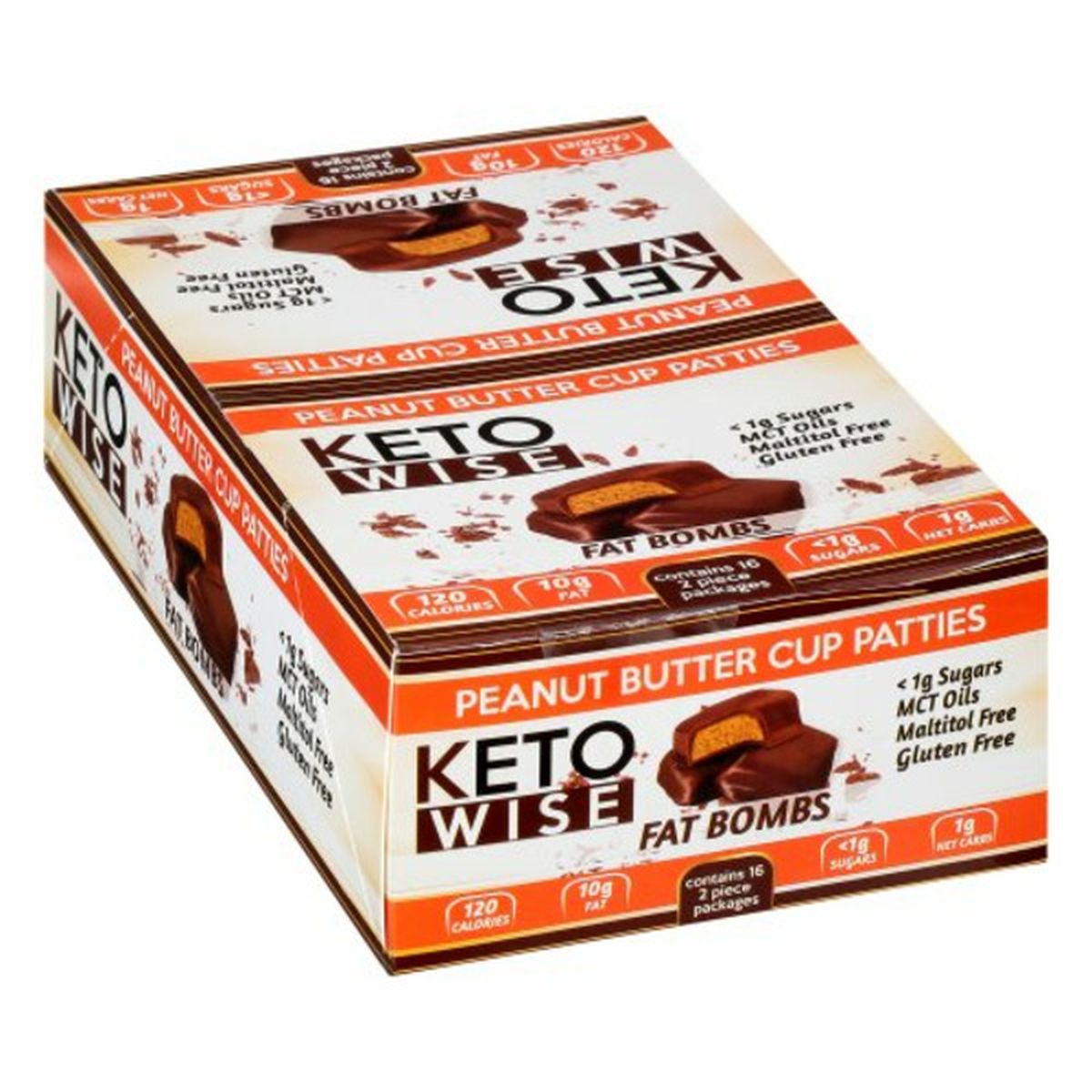 Calories in Keto Wise Fat Bombs, Peanut Butter Cup Patties