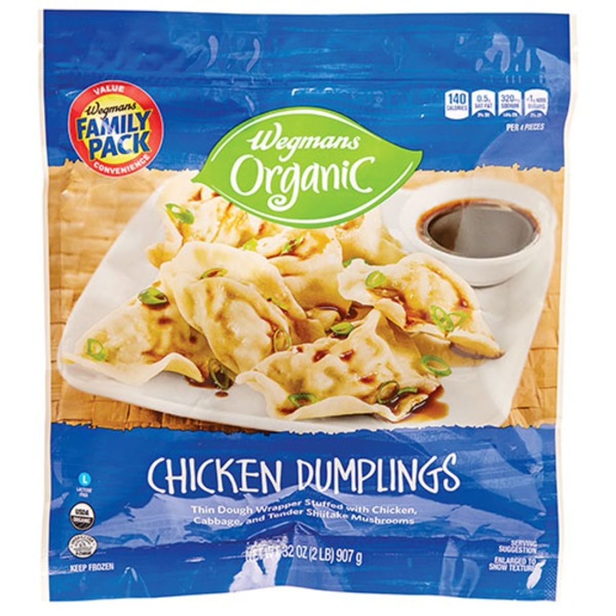 Calories in Wegmans Organic Chicken Dumplings, FAMILY PACK