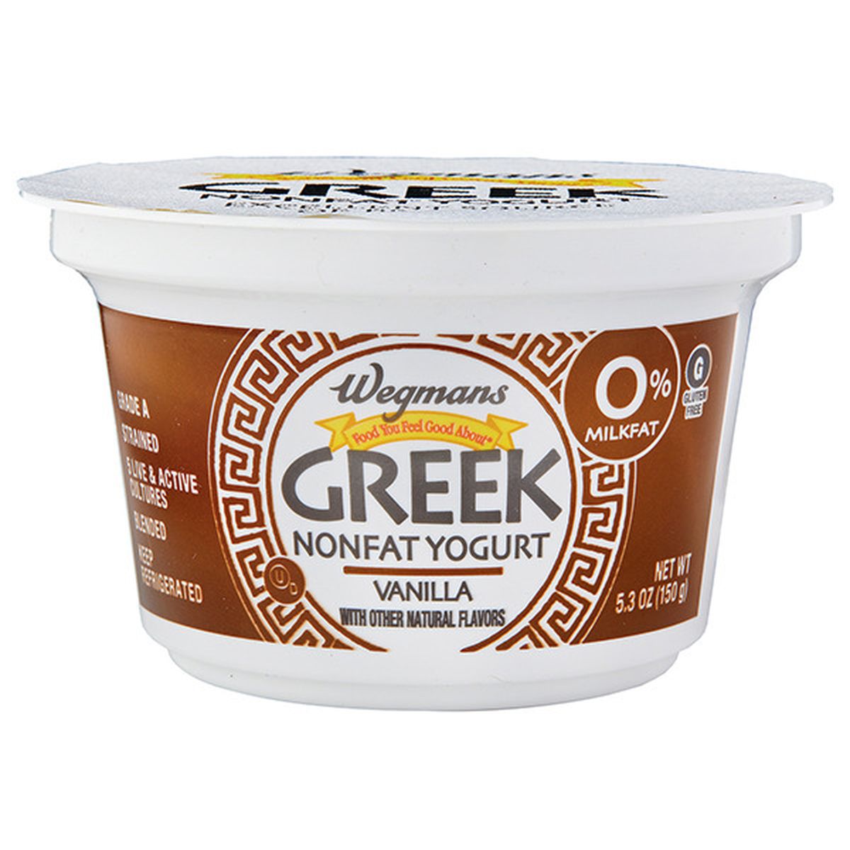 Calories in Wegmans Greek Vanilla Nonfat Yogurt