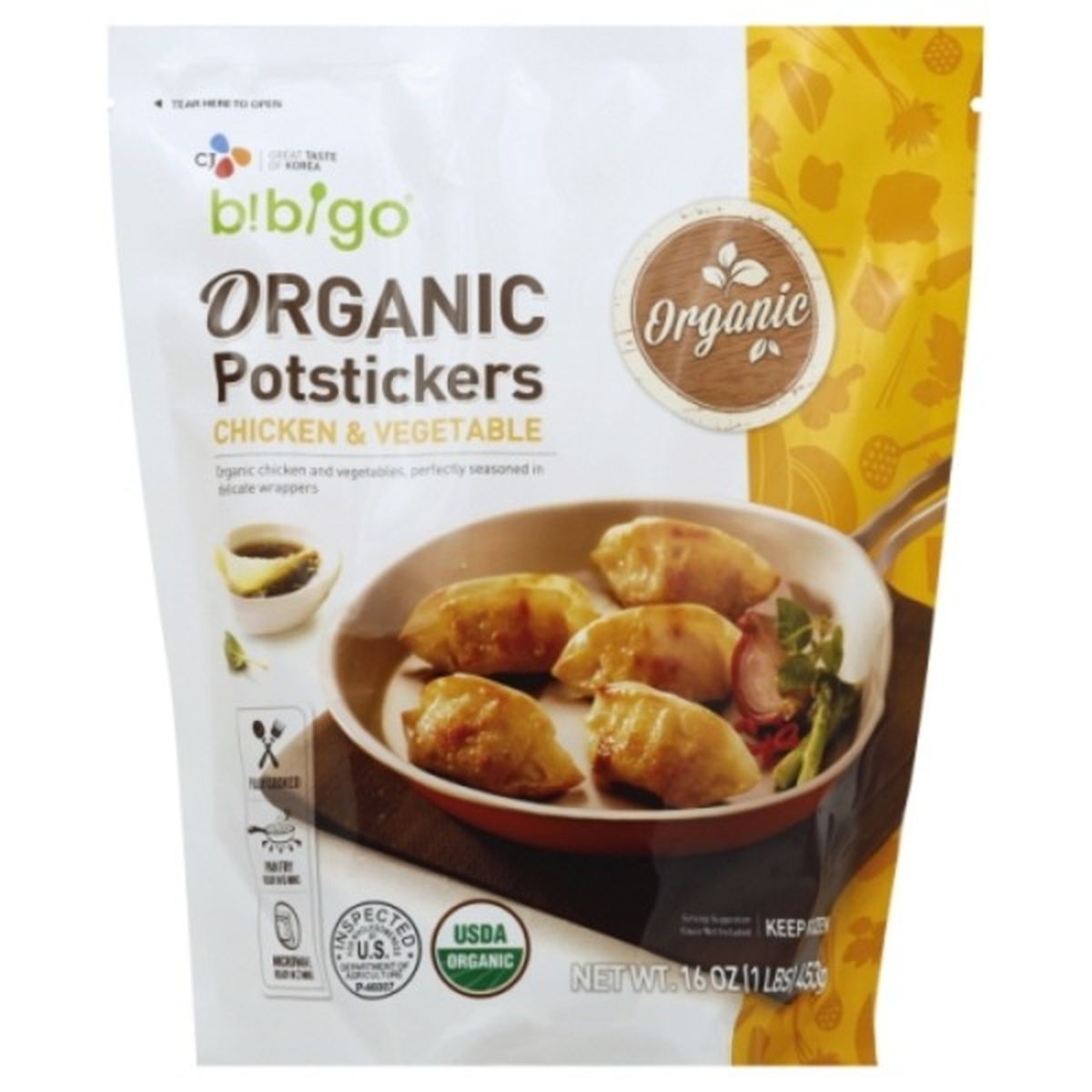 Calories in Bibigo Potstickers, Organic, Chicken & Vegetable