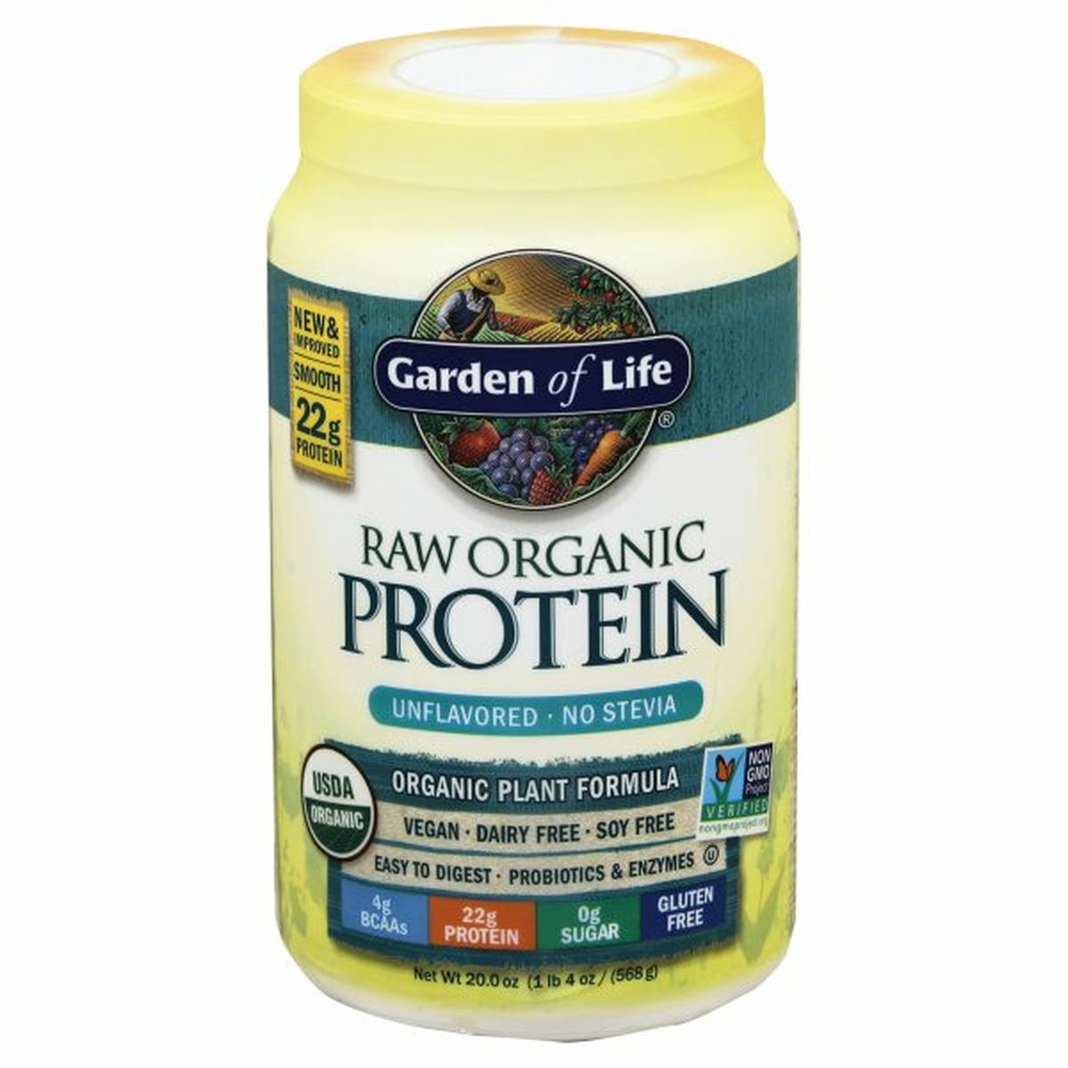 Calories in Garden of Life Protein, Raw Organic, Unflavored