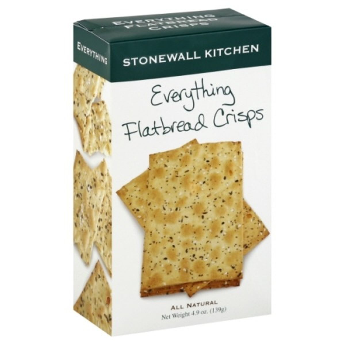 Calories in Stonewall Kitchen Flatbread Crisps, Everything