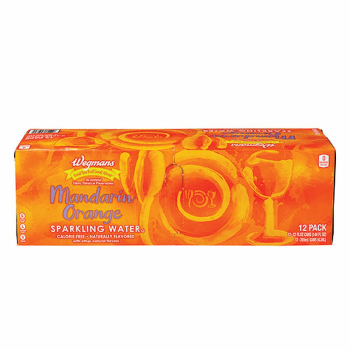 Calories in Wegmans Sparkling Water Mandarin Orange, 12 Pack