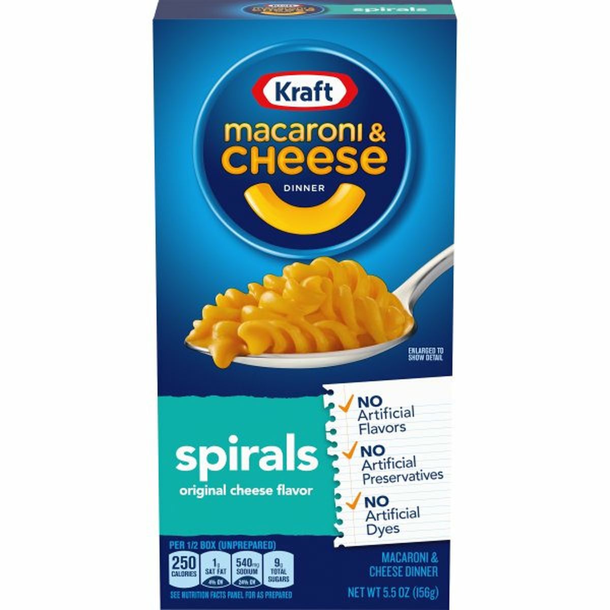 Calories in Kraft Spirals Macaroni & Cheese Dinner