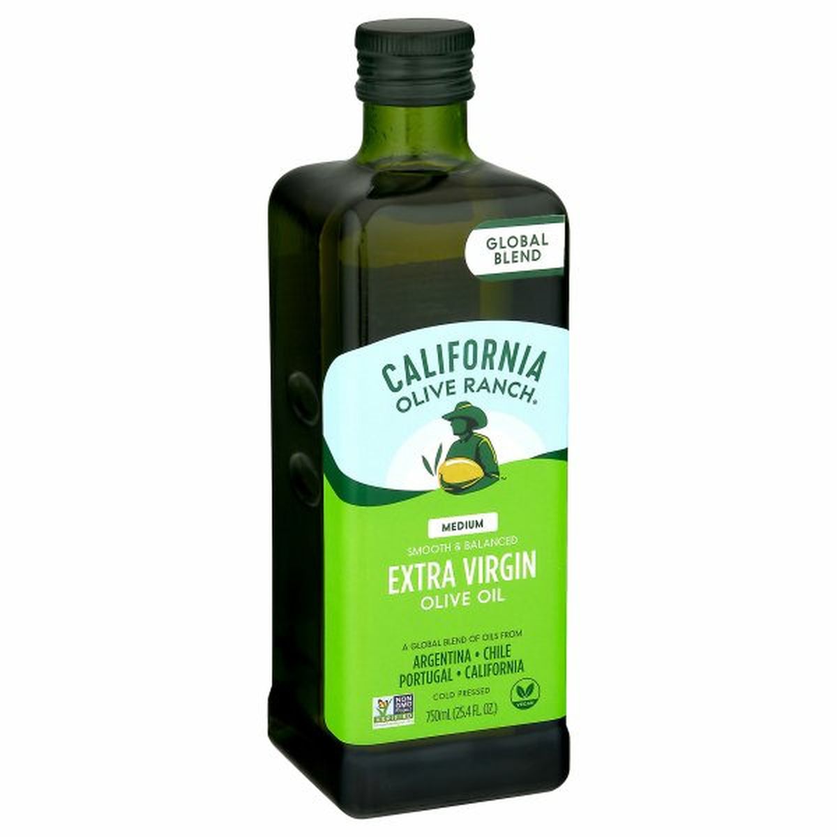 Calories in California Olive Ranch Olive Oil, Extra Virgin, Medium, Global Blend