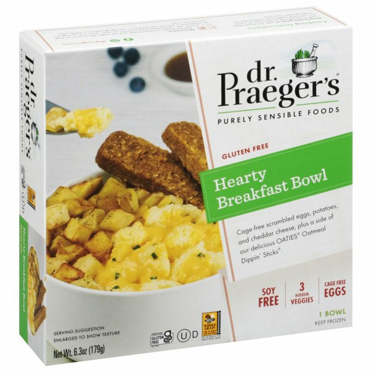 Calories in Dr. Praeger's Breakfast Bowl, Gluten Free, Hearty