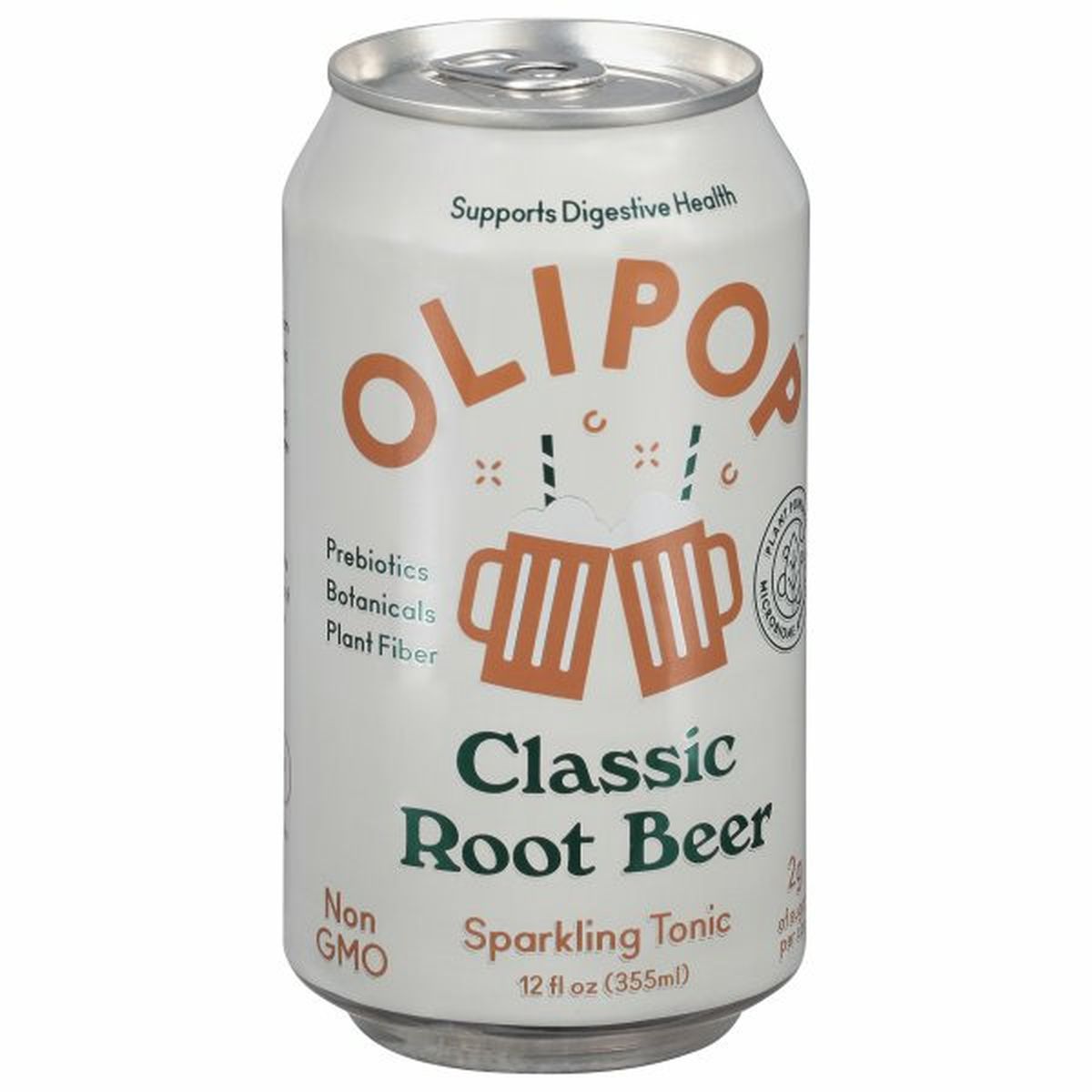 Calories in Olipop Sparkling Tonic, Classic Root Beer