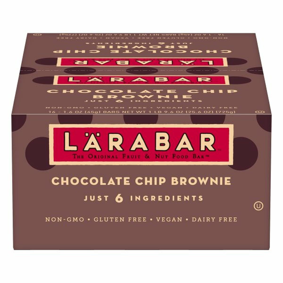Calories in Larabar Fruit & Nut Food Bar, Chocolate Chip Brownie