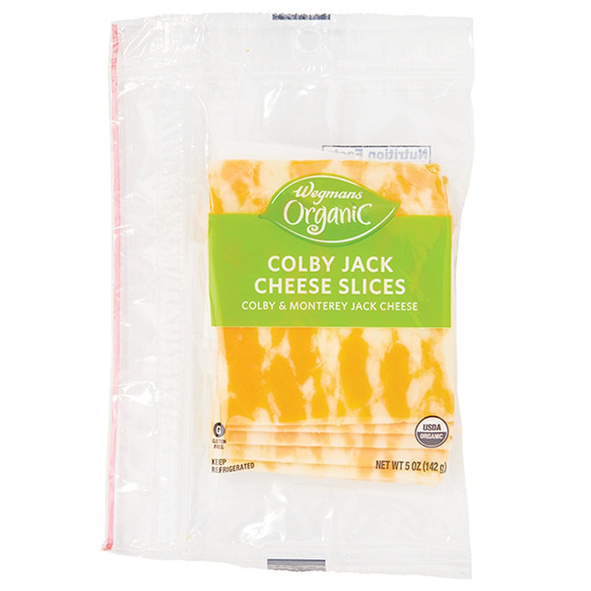 Calories in Wegmans Organic Colby Jack Cheese, Sliced