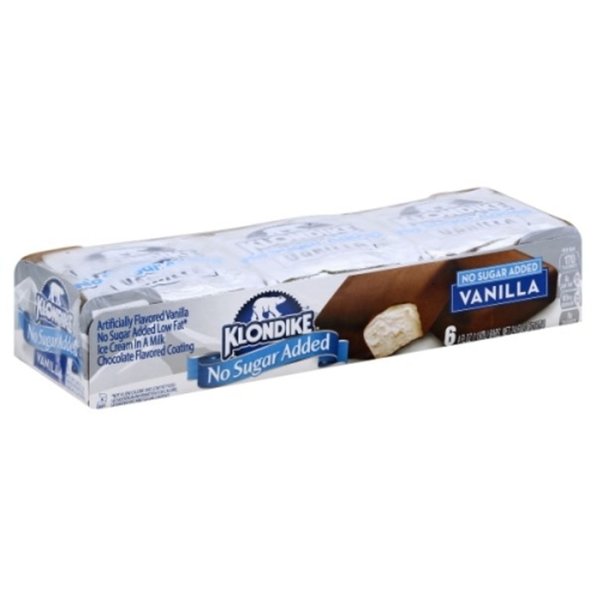 Calories in Klondike No Sugar Added Ice Cream Bars, Vanilla