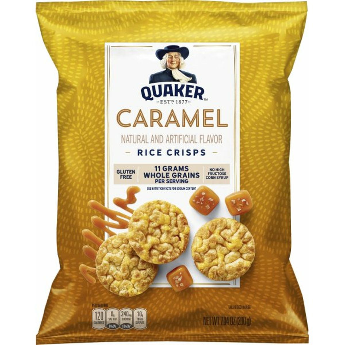 Calories in Quaker Rice Crisps Rice Chips, Caramel