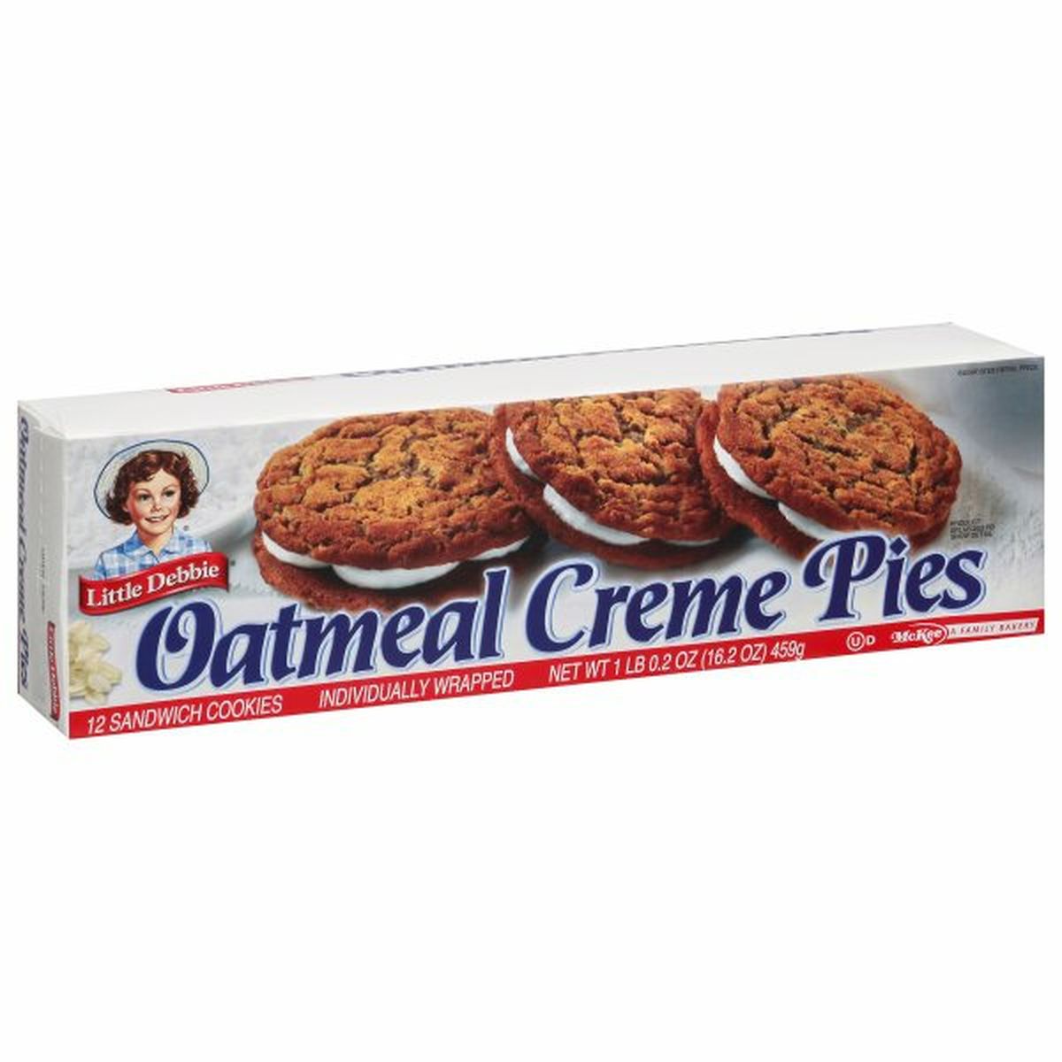 Calories in Little Debbie Sandwich Cookies, Oatmeal Creme Pies