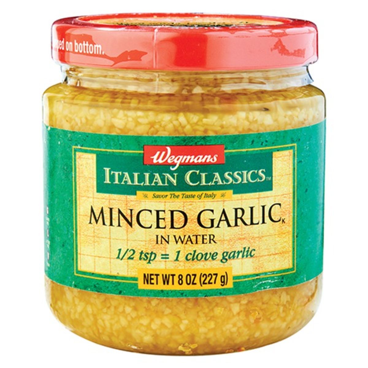 Calories in Wegmans Italian Classics Garlic, Minced, in Water