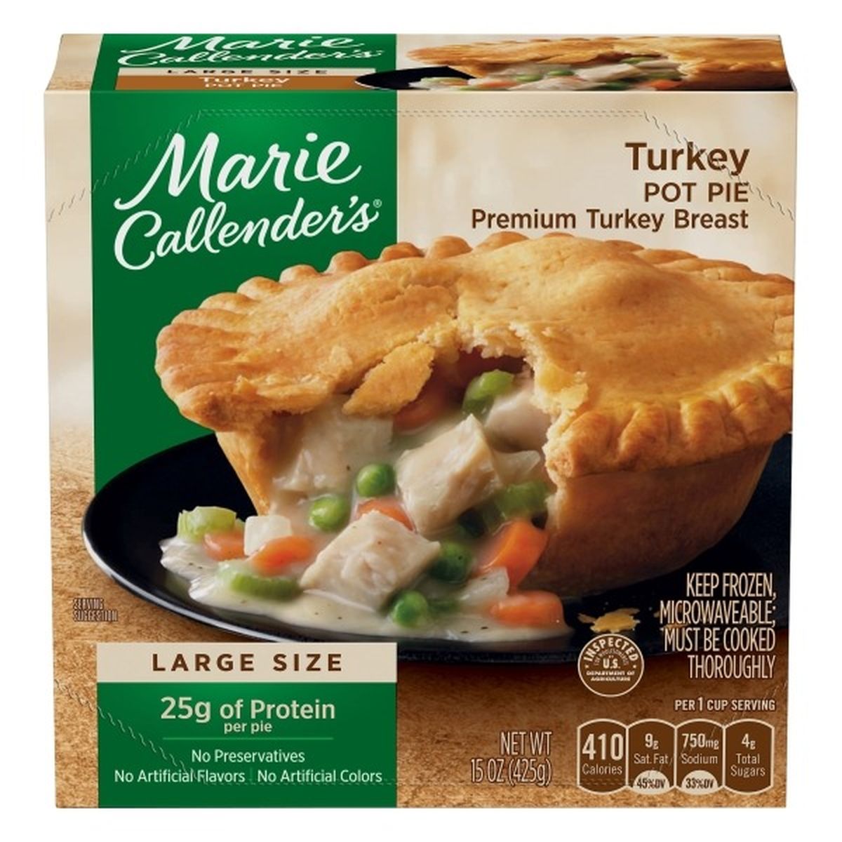 Calories in Marie Callender's Turkey Pot Pie, Large Size