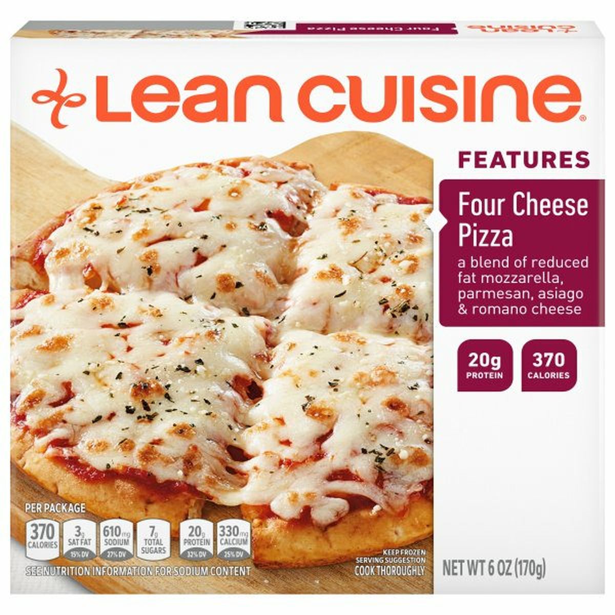 Calories in Lean Cuisine Pizza, Four Cheese, Features