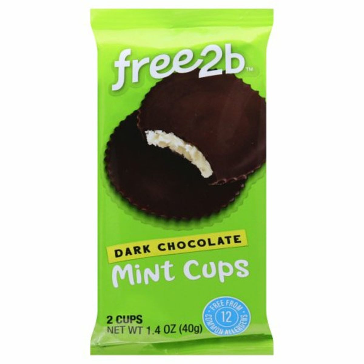 Calories in Free2b Mint Cups, Dark Chocolate