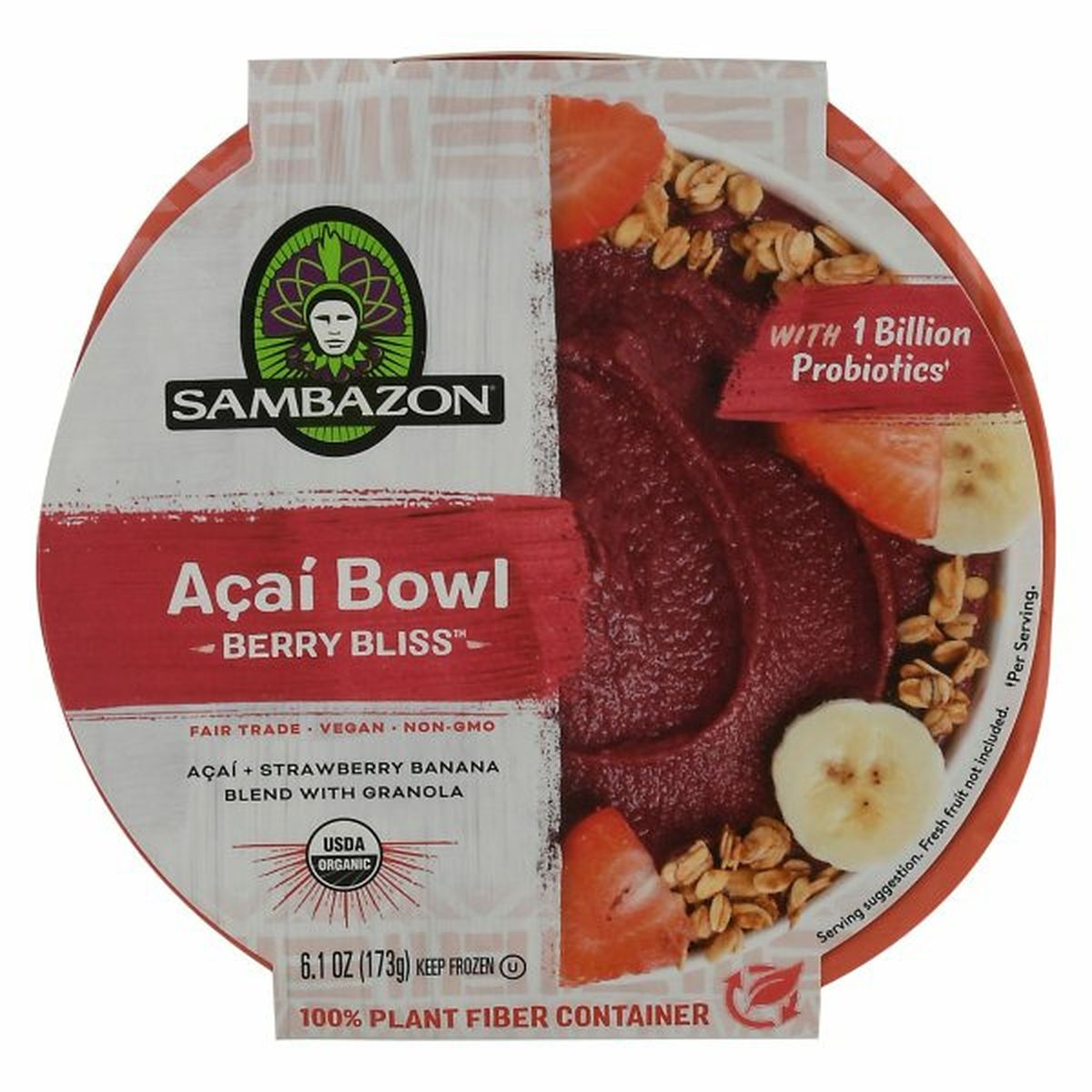 Calories in Sambazon Acai Bowl, Berry Bliss